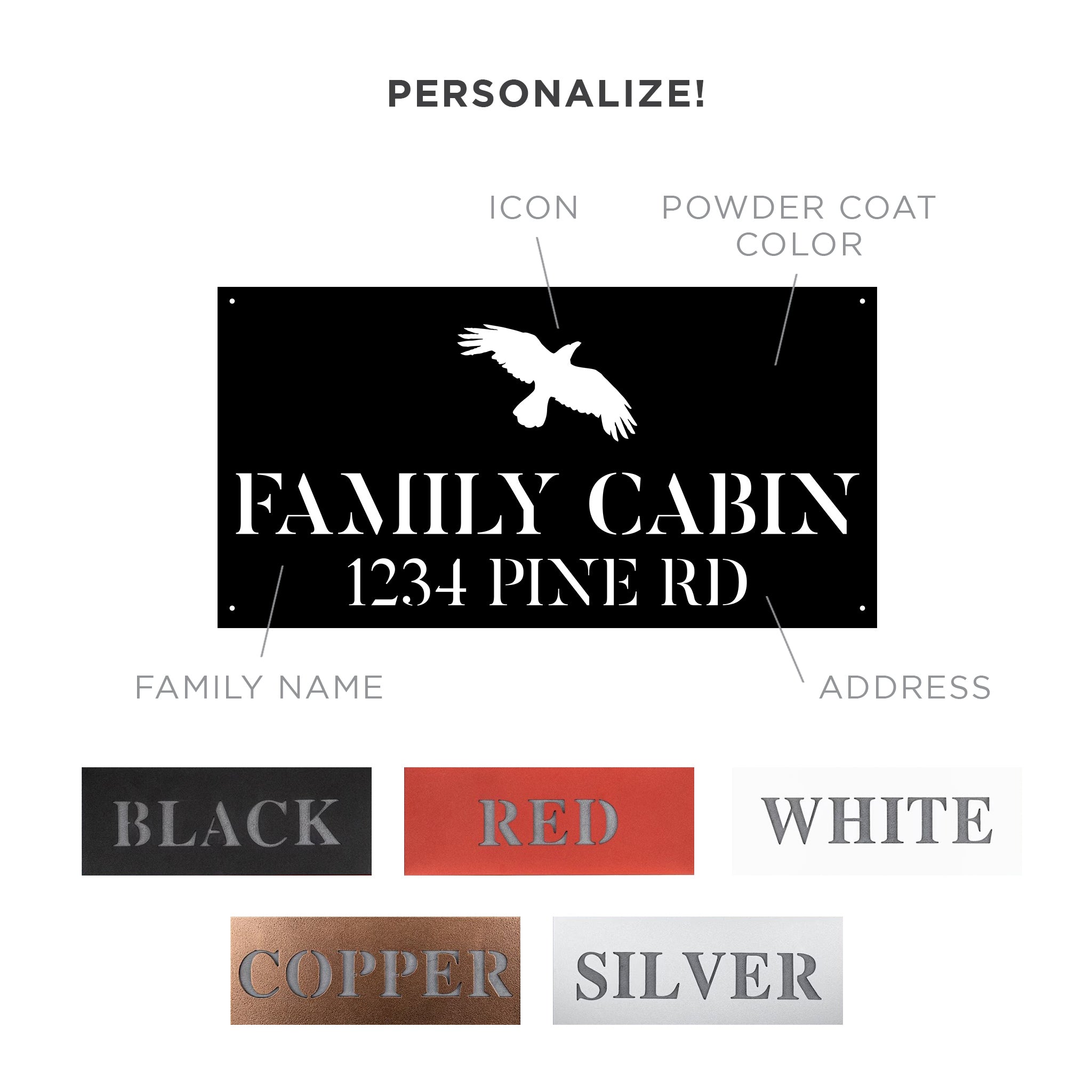 Personalized Family Cabin Sign