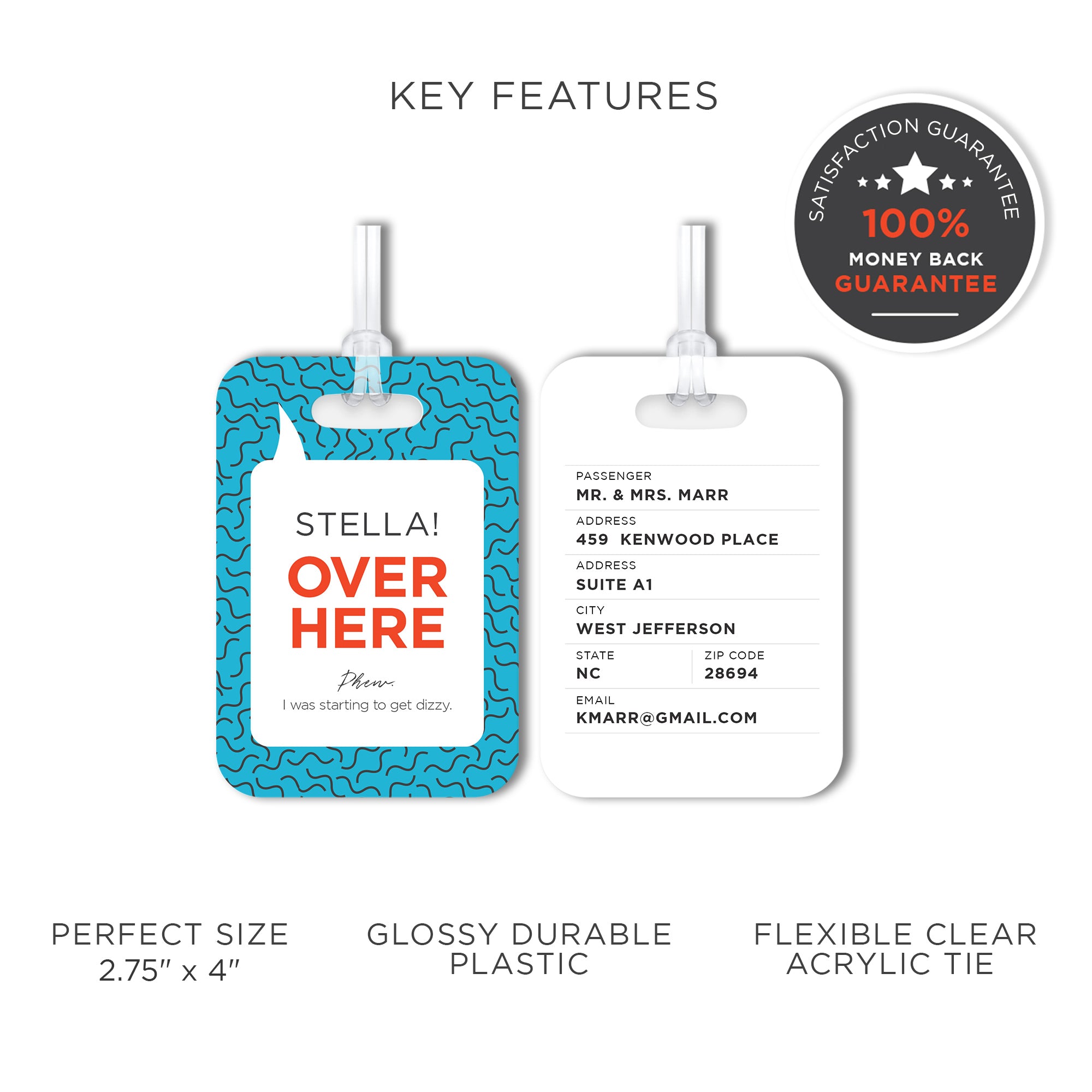 Over Here Luggage Tag