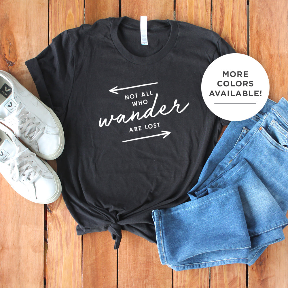 The 'Not All Who Wander Are Lost' Women's T-Shirt - Cute Arrows Version