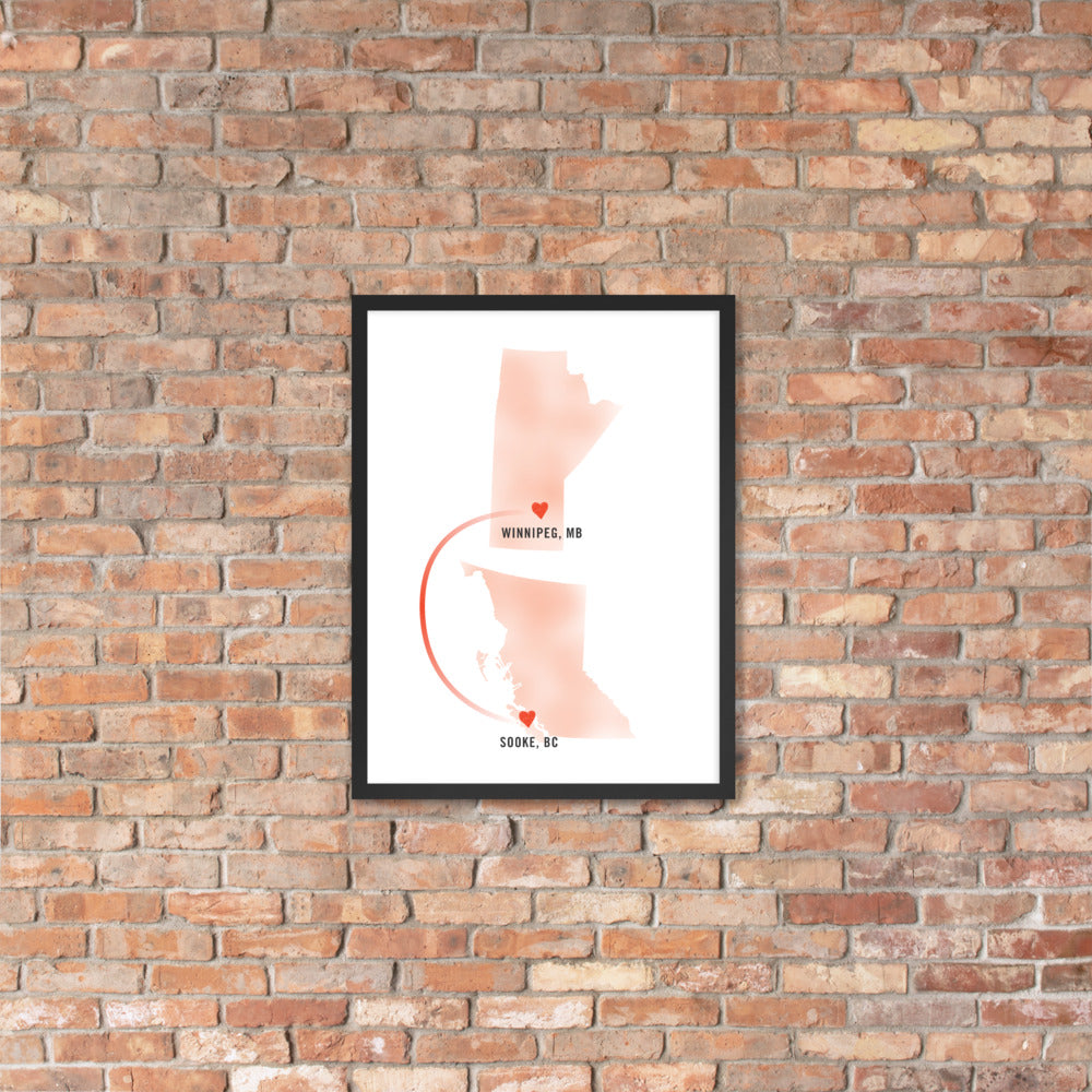 Customized "Long-Distance Love" Art Print