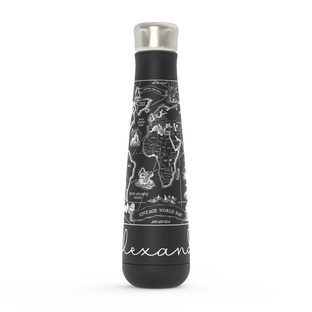 Personalized Compass Travel Map Water Bottle