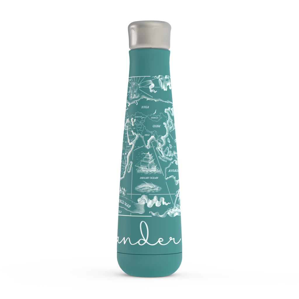Personalized Compass Travel Map Water Bottle