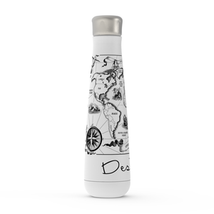 Personalized Compass Travel Map Water Bottle