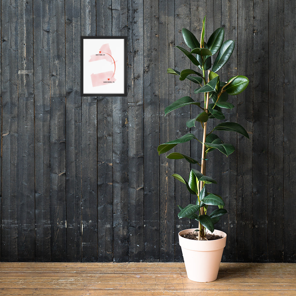 Customized "Long-Distance Love" Art Print