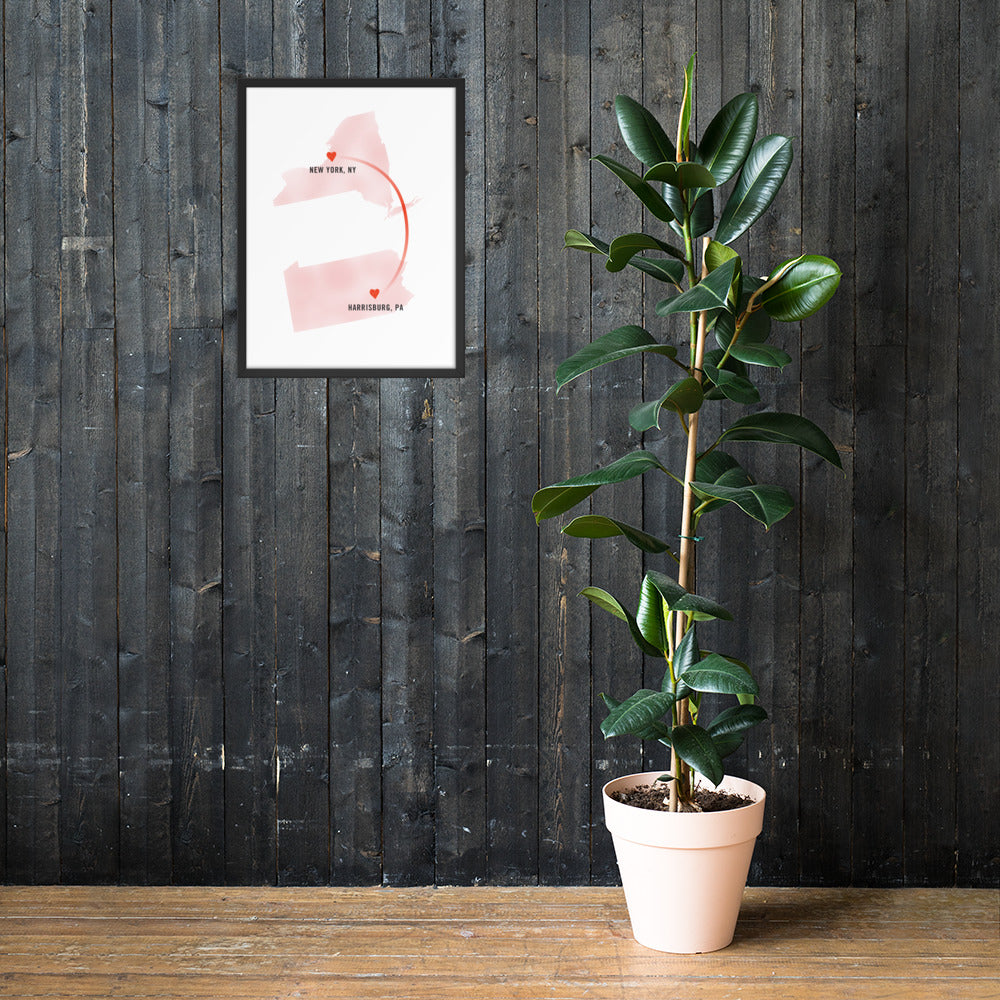 Customized "Long-Distance Love" Art Print