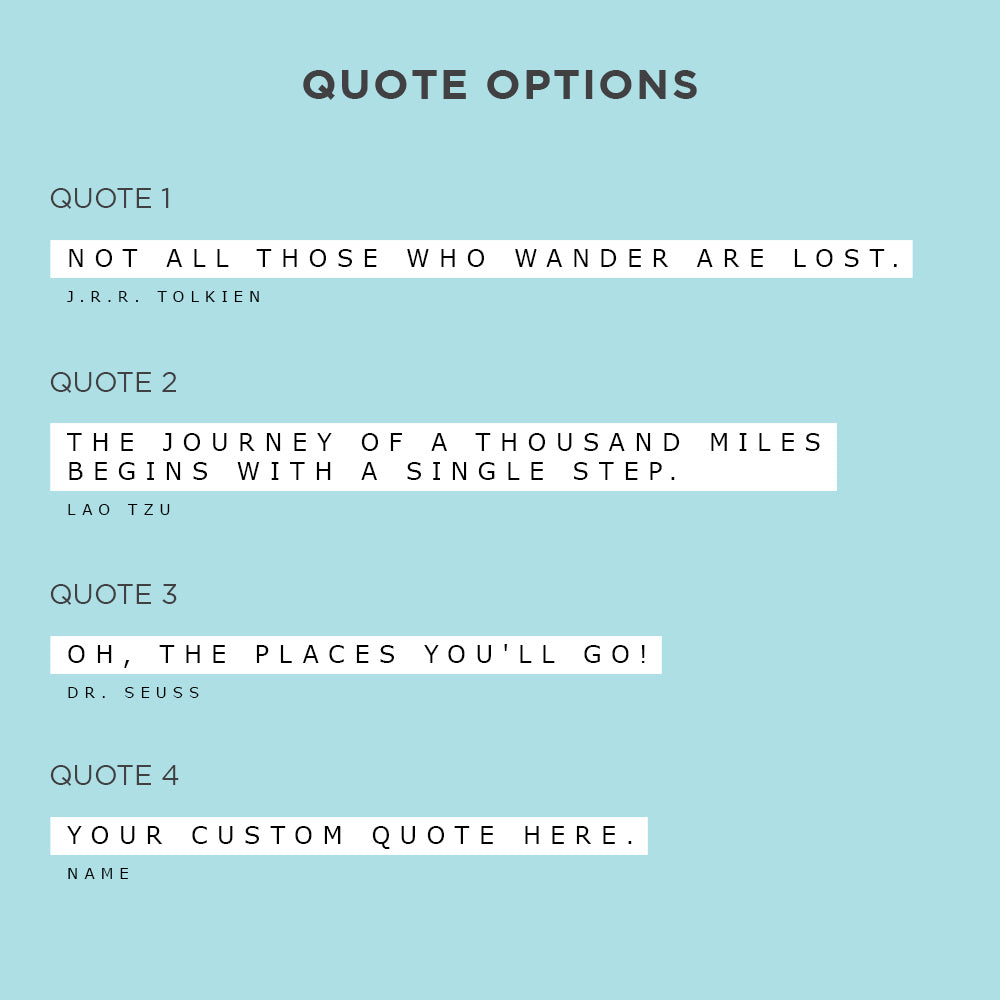 Quote Push Pin World Map