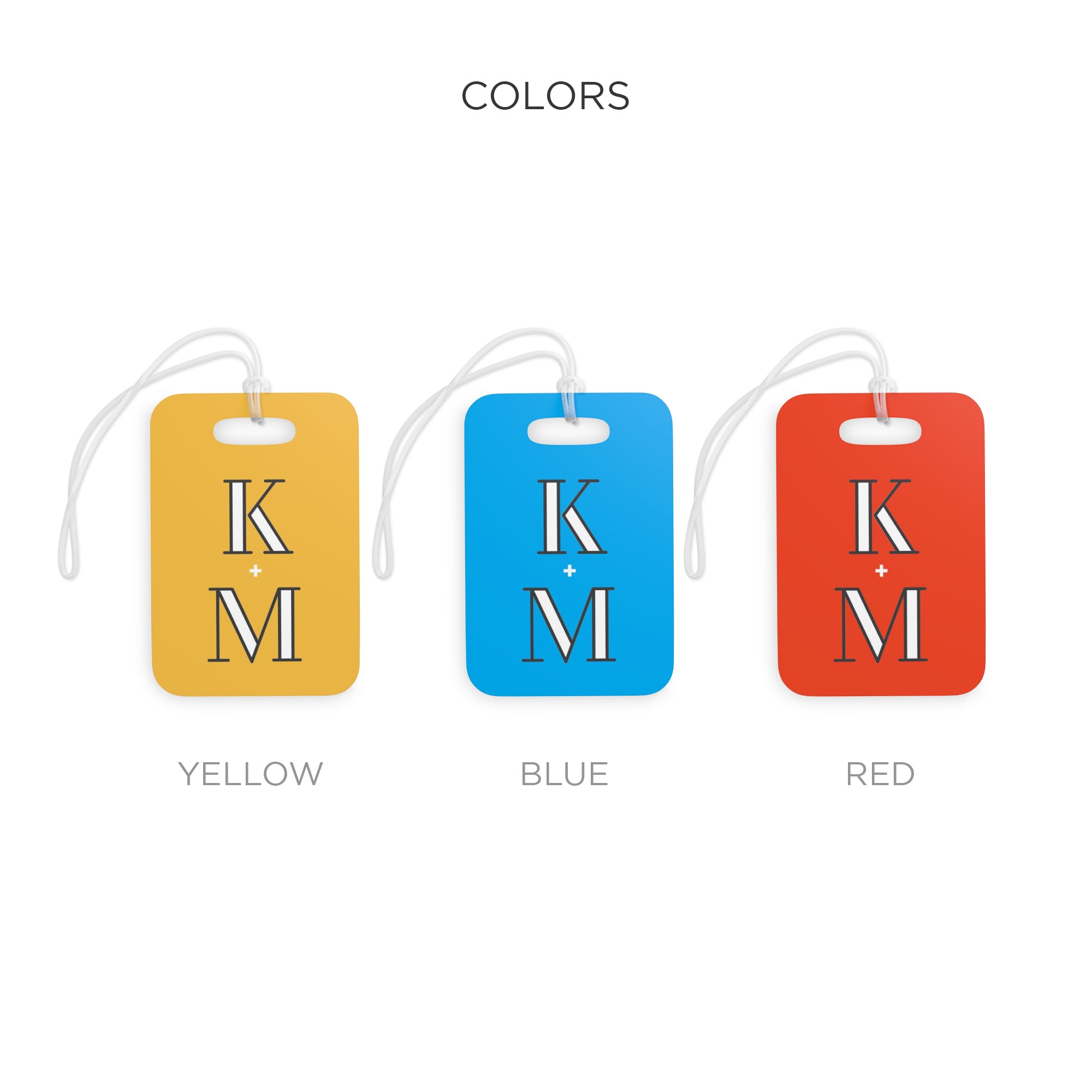 Personalized Couple Initials Luggage Tag