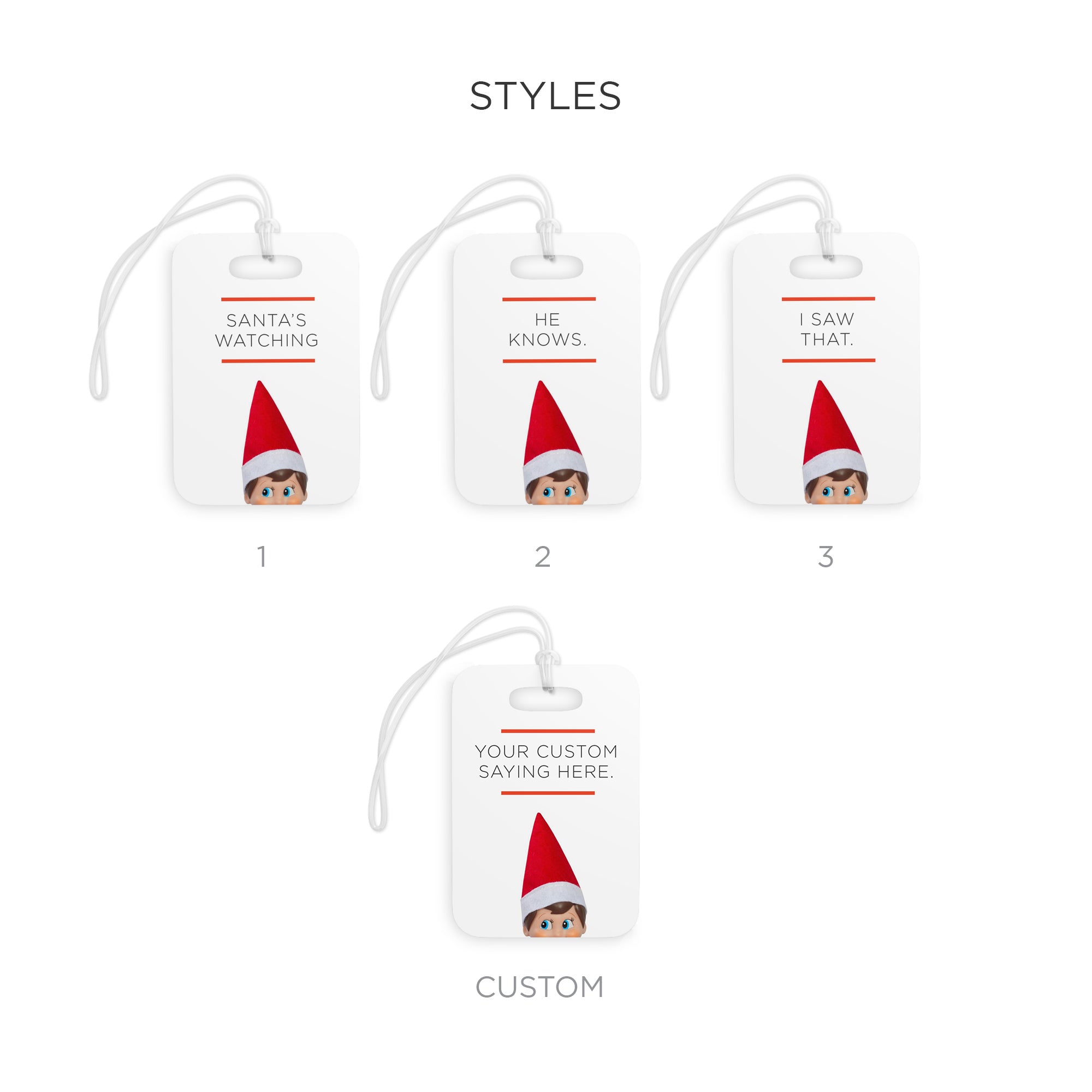 Santa's Watching Luggage Tag