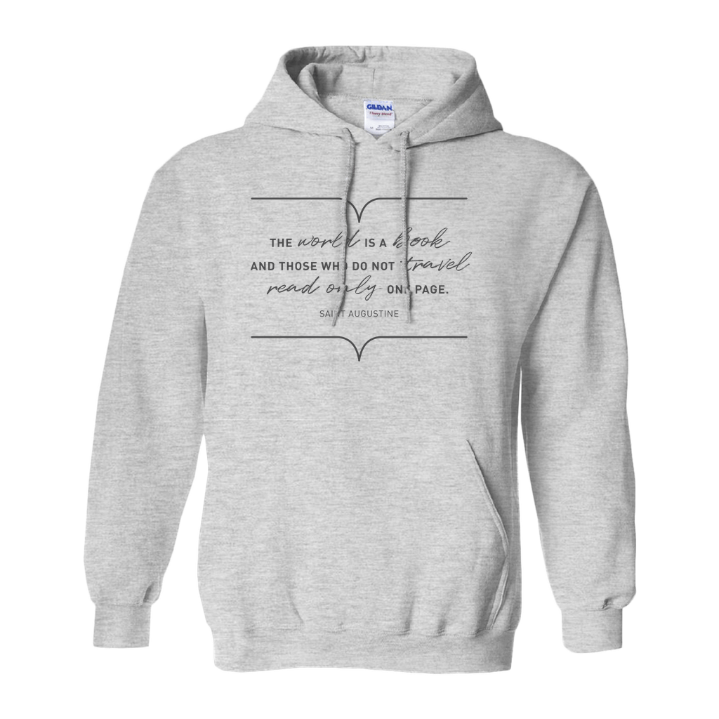 The World Is A Book Unisex Hoodie - Insanely Cozy Pull Over With One-Of-A-Kind Design