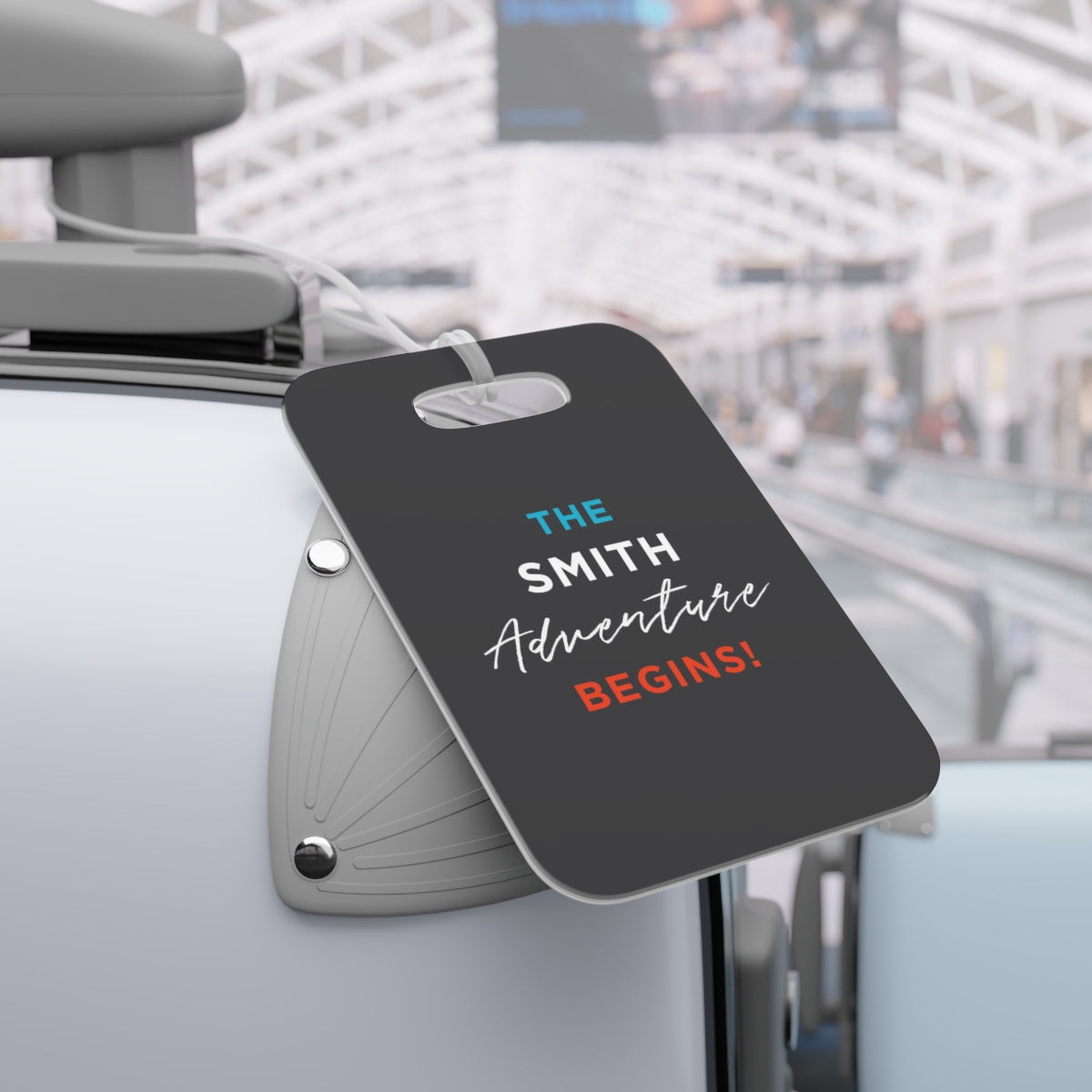 The Adventure Begins! Personalized Family Name Luggage Tag