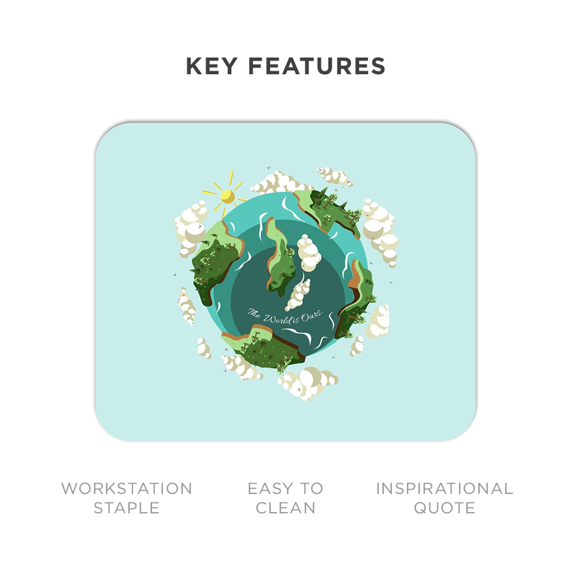 Planet Earth Mousepad Desk Mat