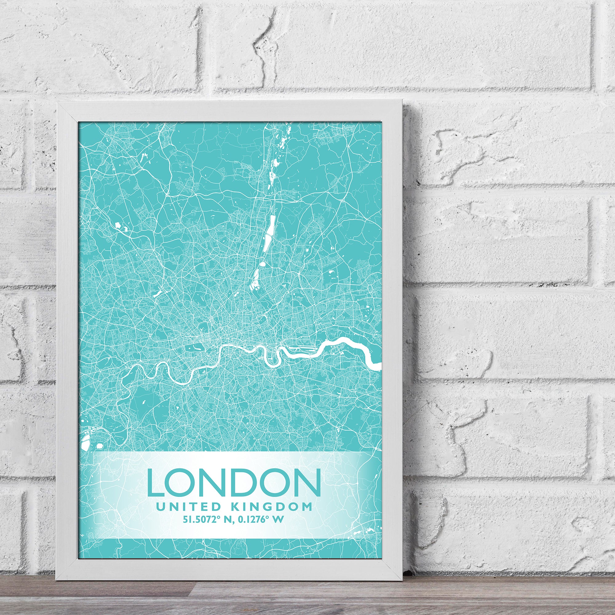 Custom Colored Street City Map