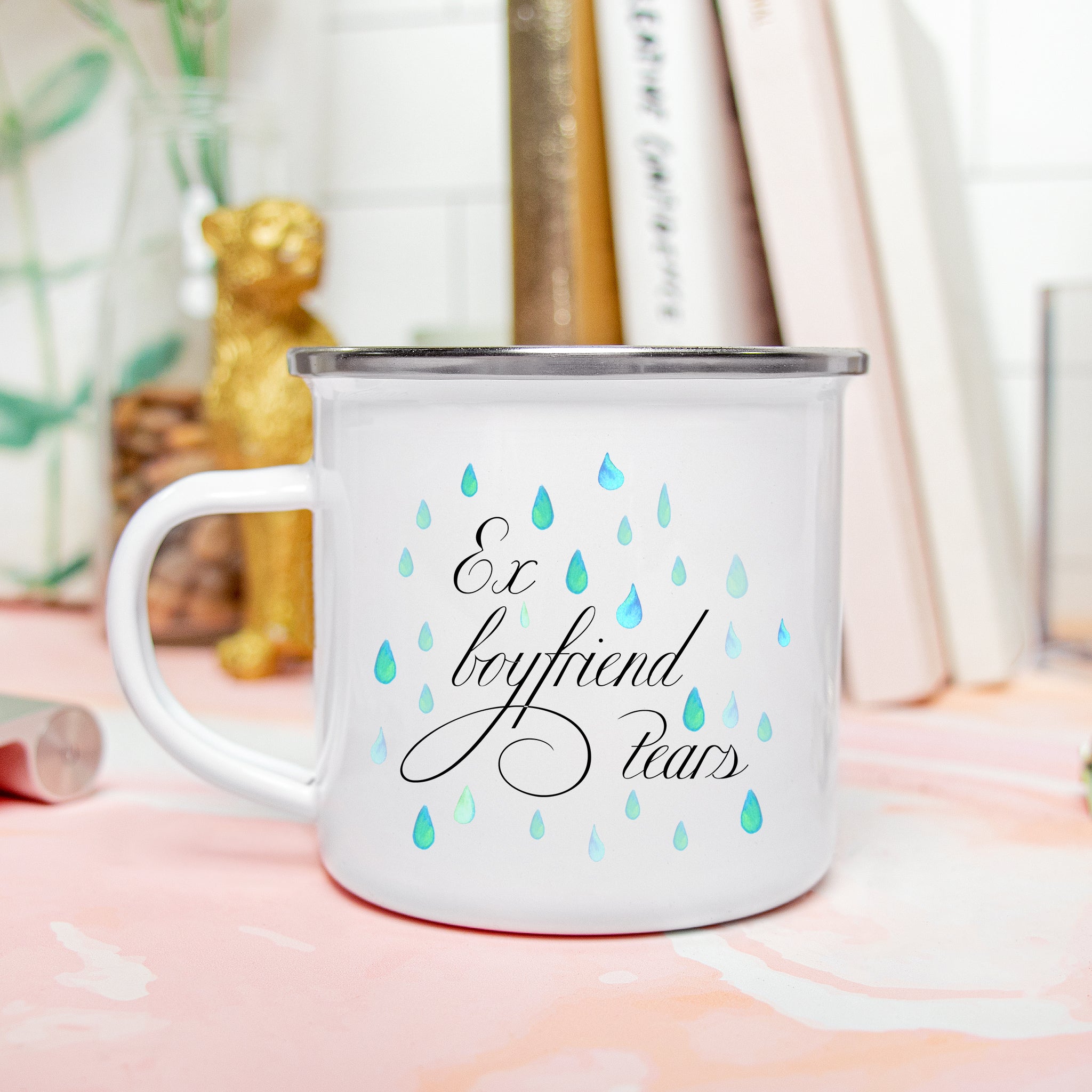 Ex-boyfriend Tears Mug Enamel Camping Mug