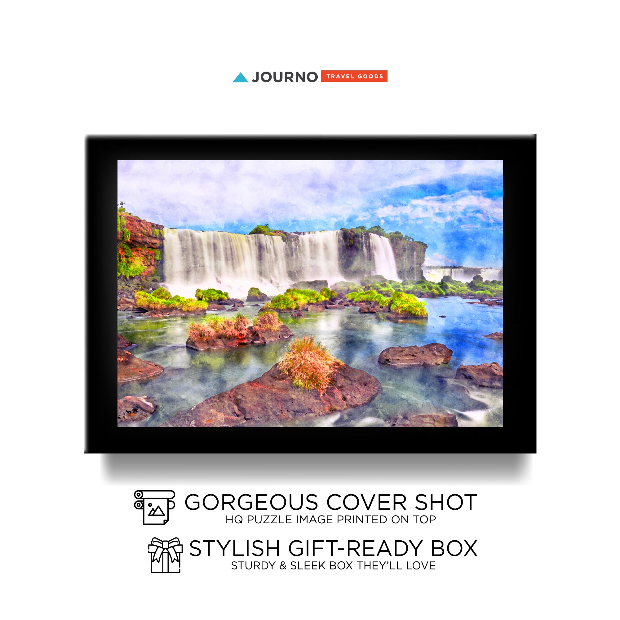 Unique Jigsaw Puzzle - Iguazu Falls Argentina Watercolor Puzzle