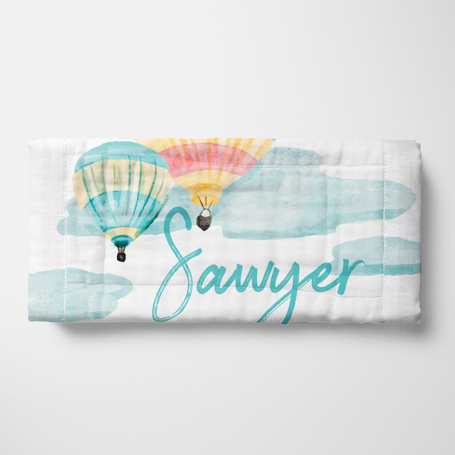 Personalized Hot Air Balloon Ride Burp Cloth