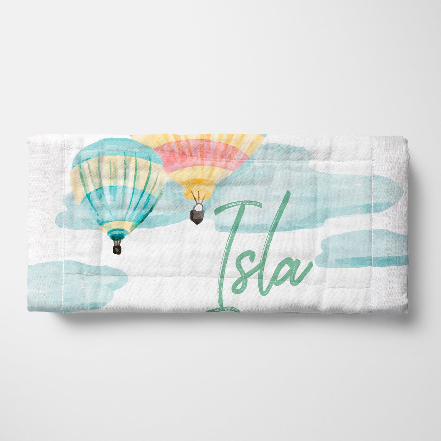 Personalized Hot Air Balloon Ride Burp Cloth