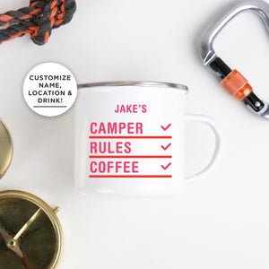 Funny My Rules Mug - Personalized Camping Mug