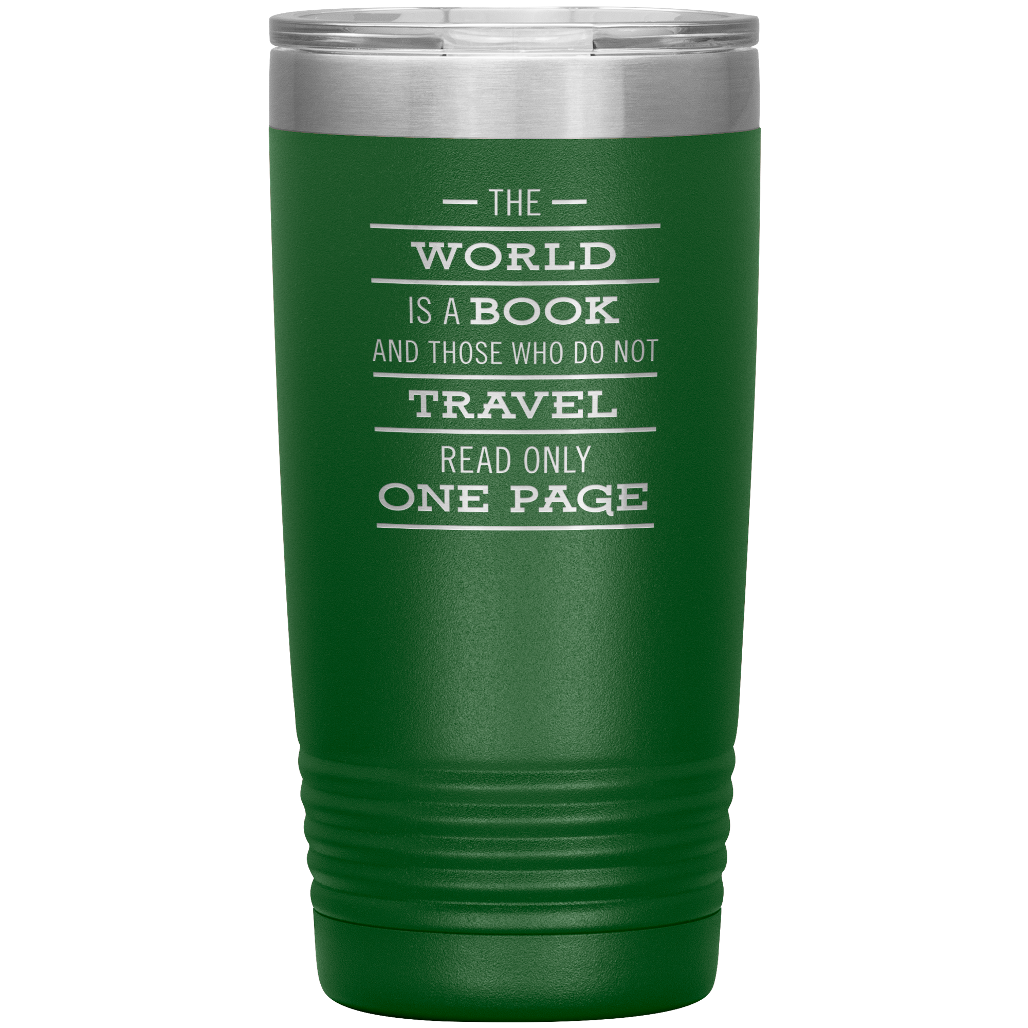 The World Is A Book Travel Mug - Stainless Steel 20oz Tumbler For All Occasions
