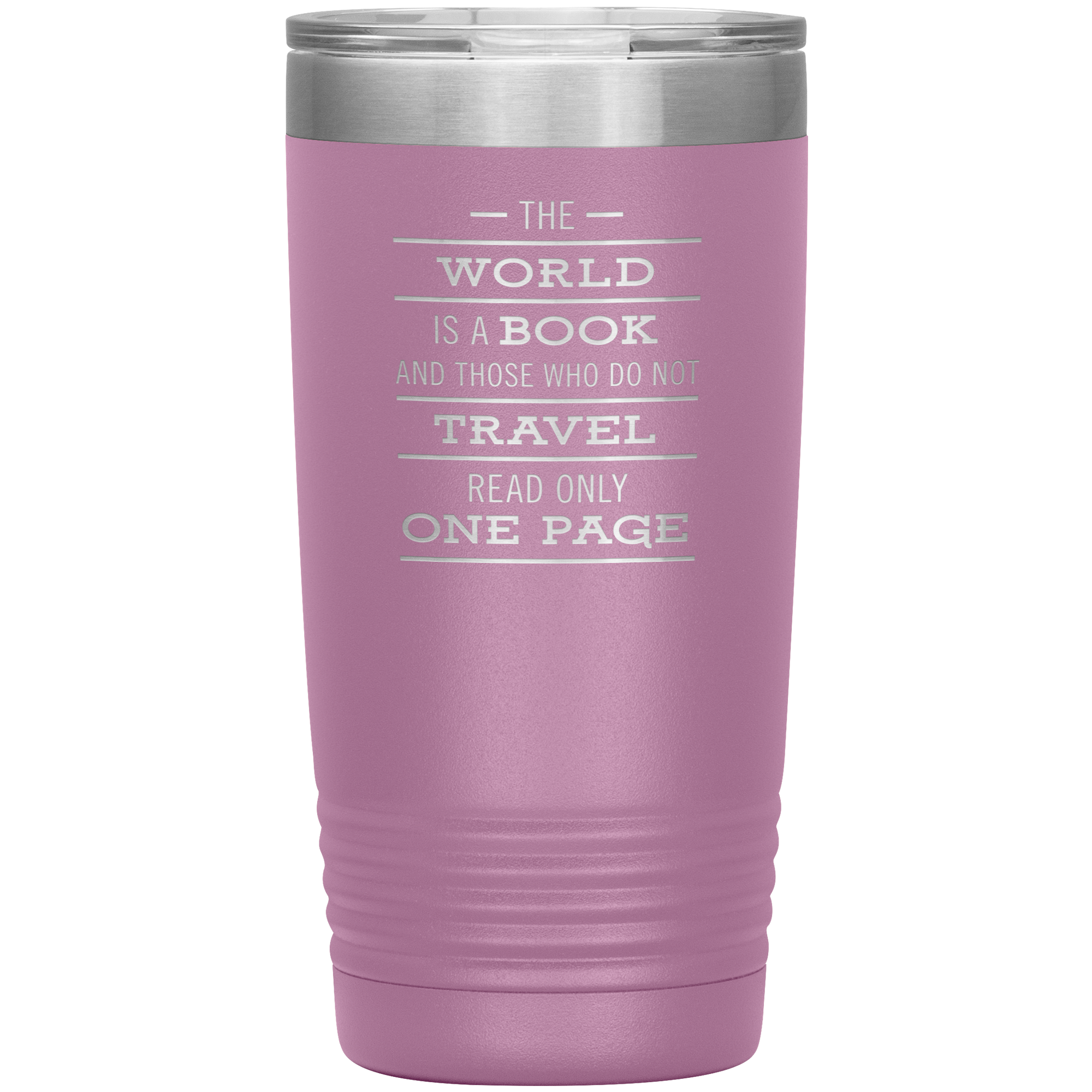 The World Is A Book Travel Mug - Stainless Steel 20oz Tumbler For All Occasions