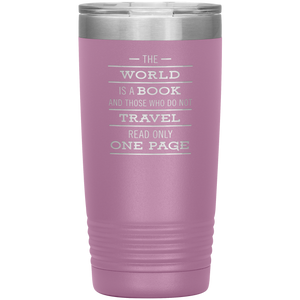 The World Is A Book Travel Mug - Stainless Steel 20oz Tumbler For All Occasions