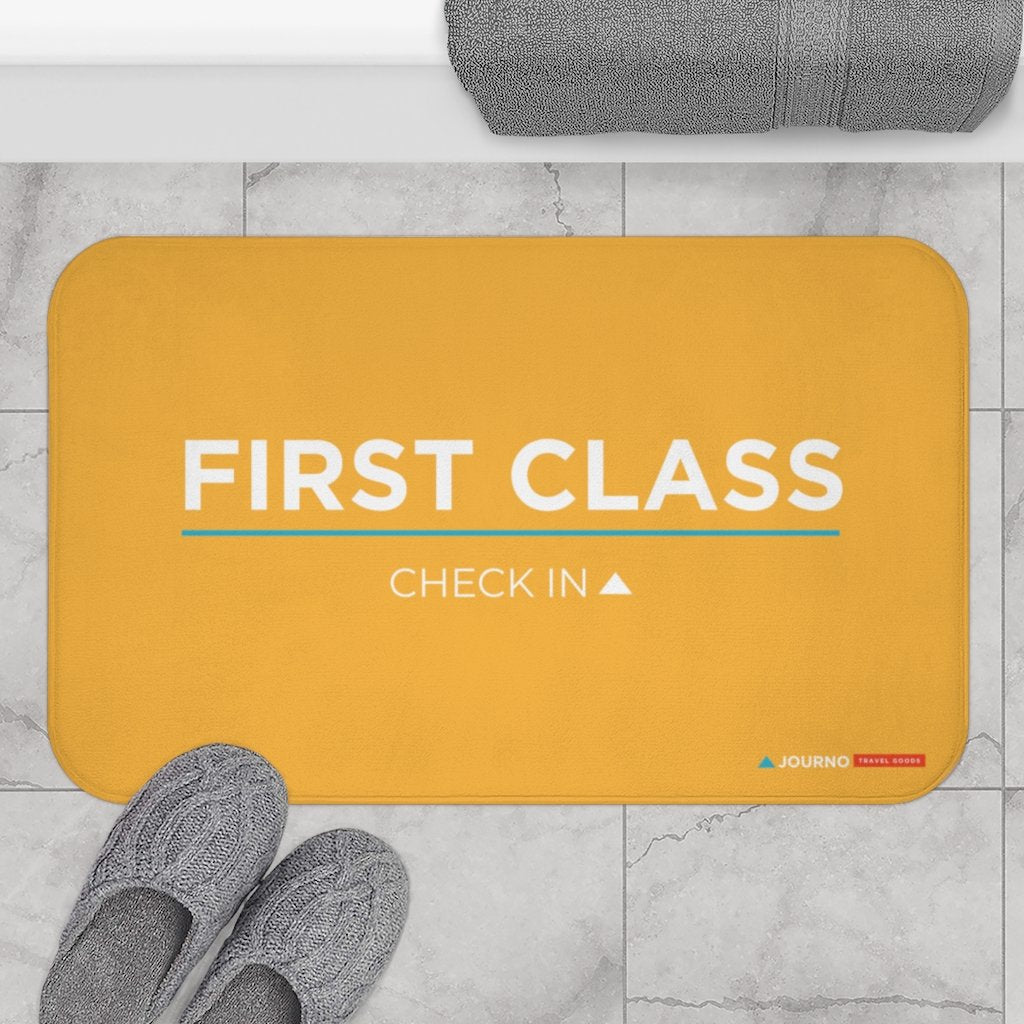 First Class Check In Bath Mat - Funny Bathroom Decor