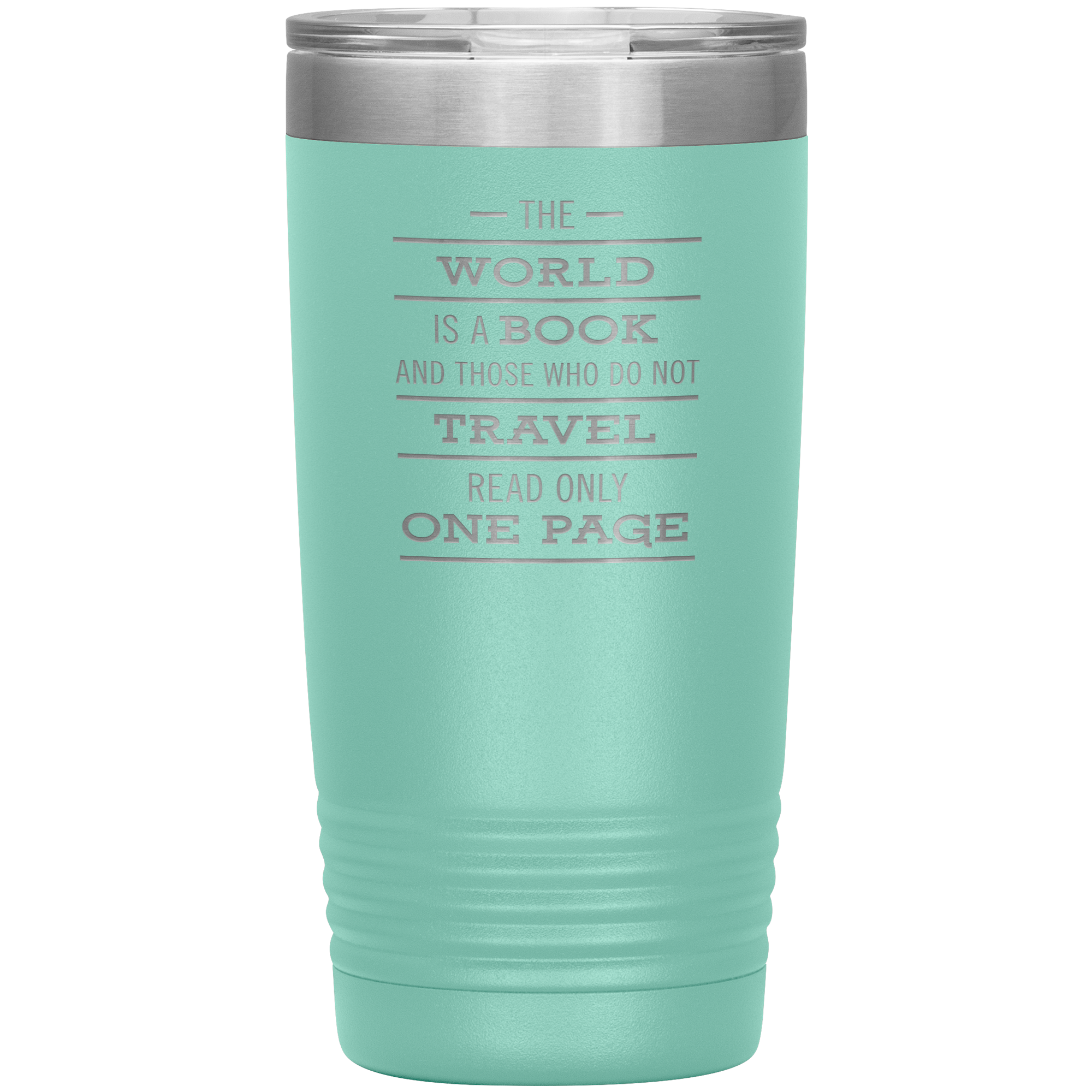 The World Is A Book Travel Mug - Stainless Steel 20oz Tumbler For All Occasions