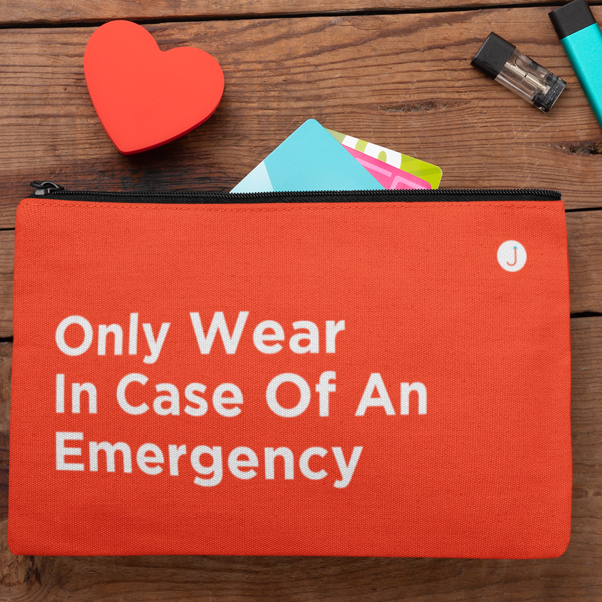 Only Wear In Case Of An Emergency Travel Accessory Pouch