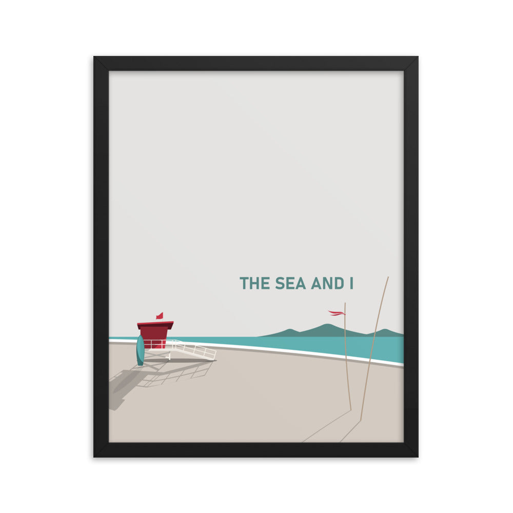 The Sea And I Framed Art Print Set of Two
