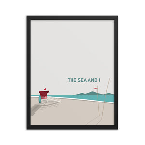 The Sea And I Framed Art Print Set of Two