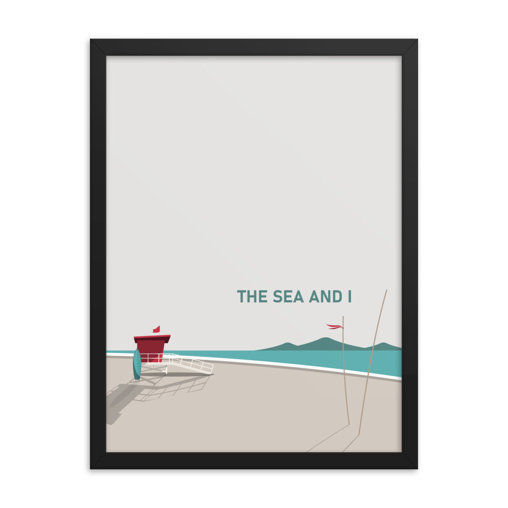 The Sea And I Framed Art Print Set of Two