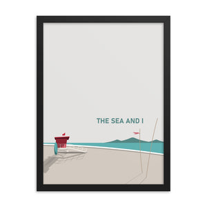 The Sea And I Framed Art Print Set of Two