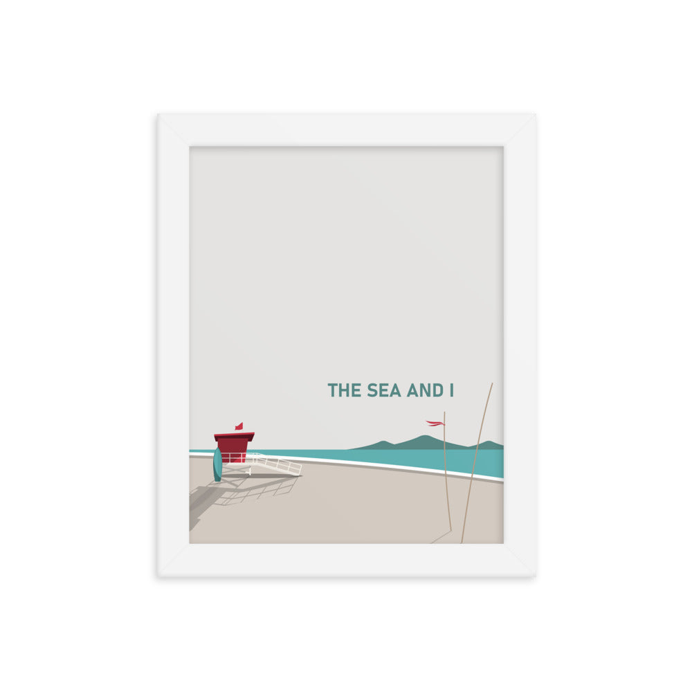 The Sea And I Framed Art Print Set of Two