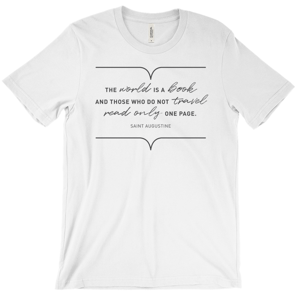 The World Is A Book Unisex T-Shirt - Unique Tee For Men/Unisex