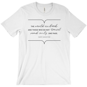 The World Is A Book Unisex T-Shirt - Unique Tee For Men/Unisex