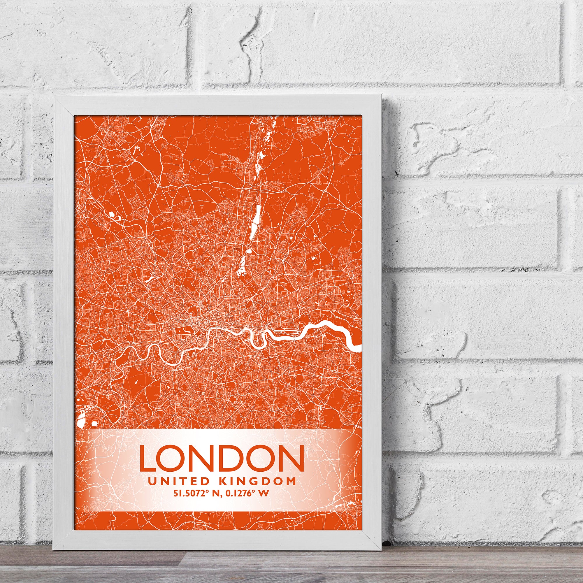 Custom Colored Street City Map