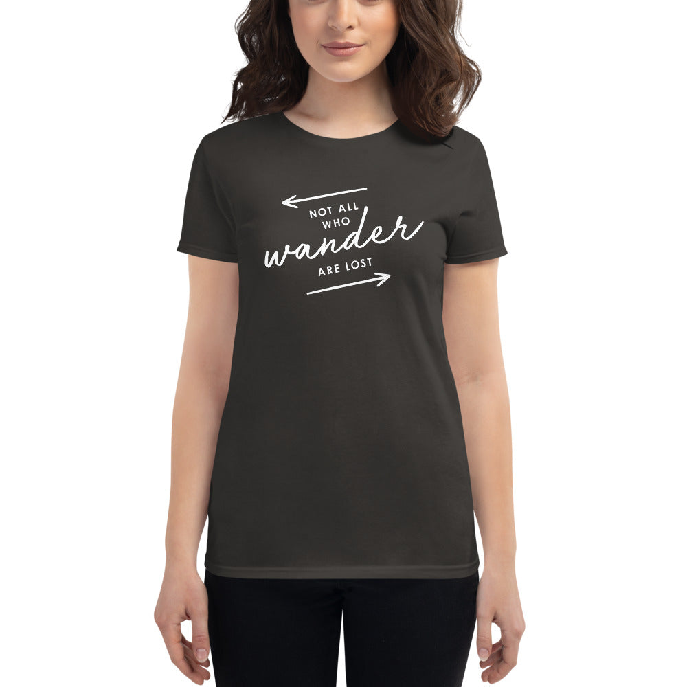 The 'Not All Who Wander Are Lost' Women's T-Shirt - Cute Arrows Version