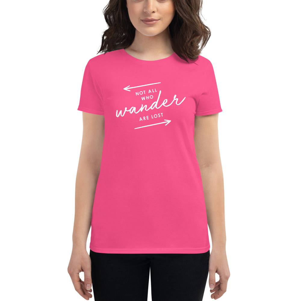 The 'Not All Who Wander Are Lost' Women's T-Shirt - Cute Arrows Version