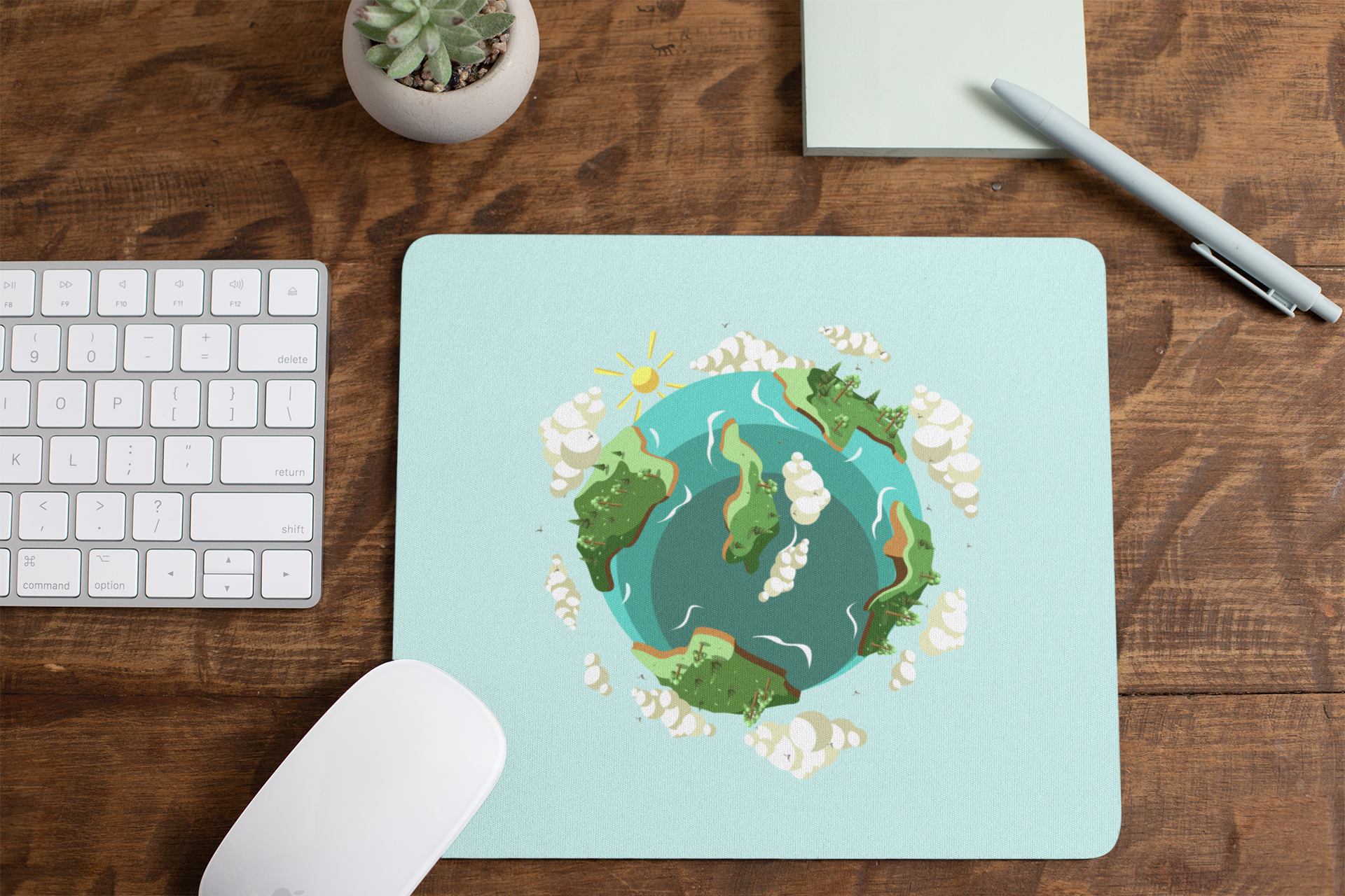 Planet Earth Mousepad Desk Mat