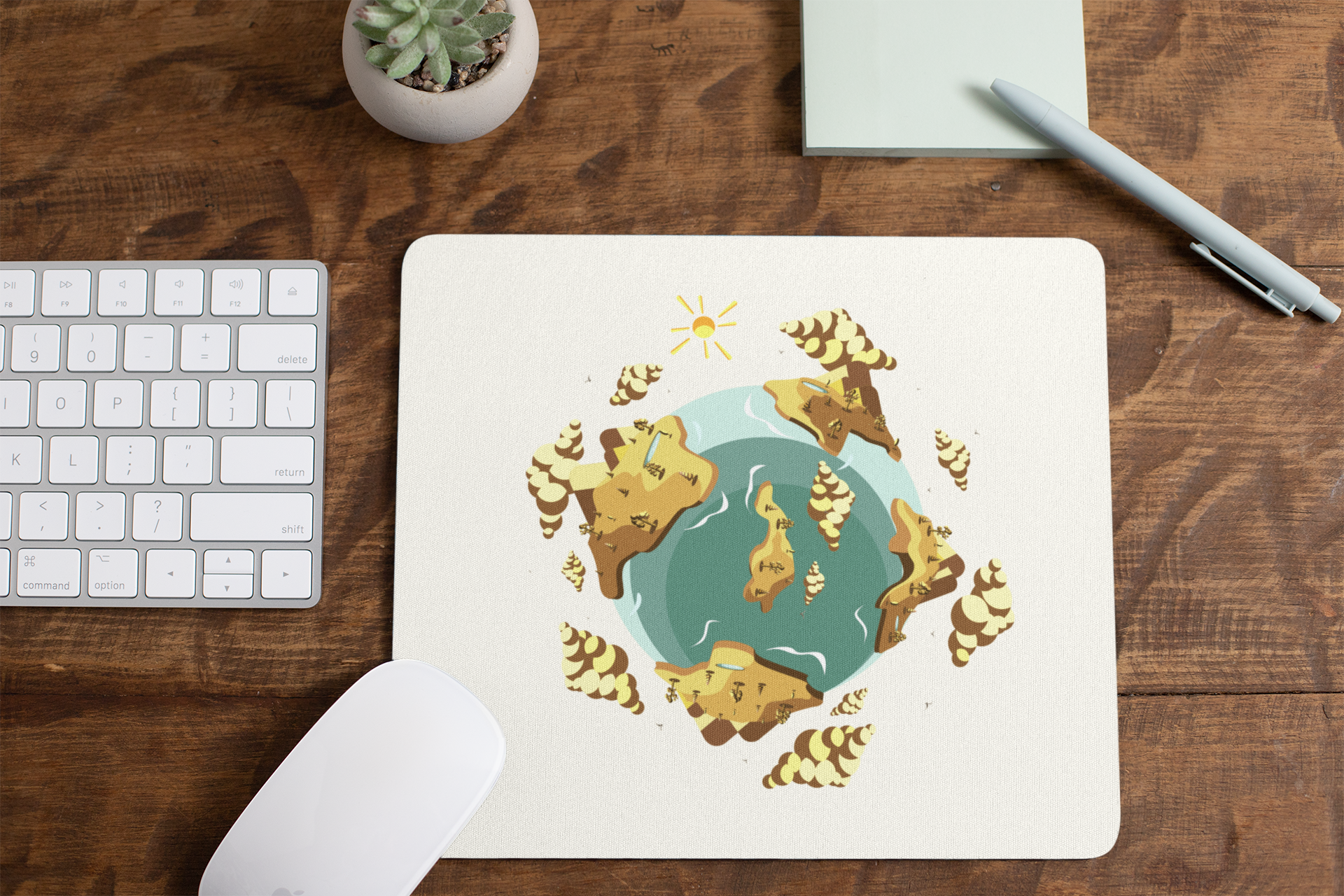 Planet Earth Mousepad Desk Mat