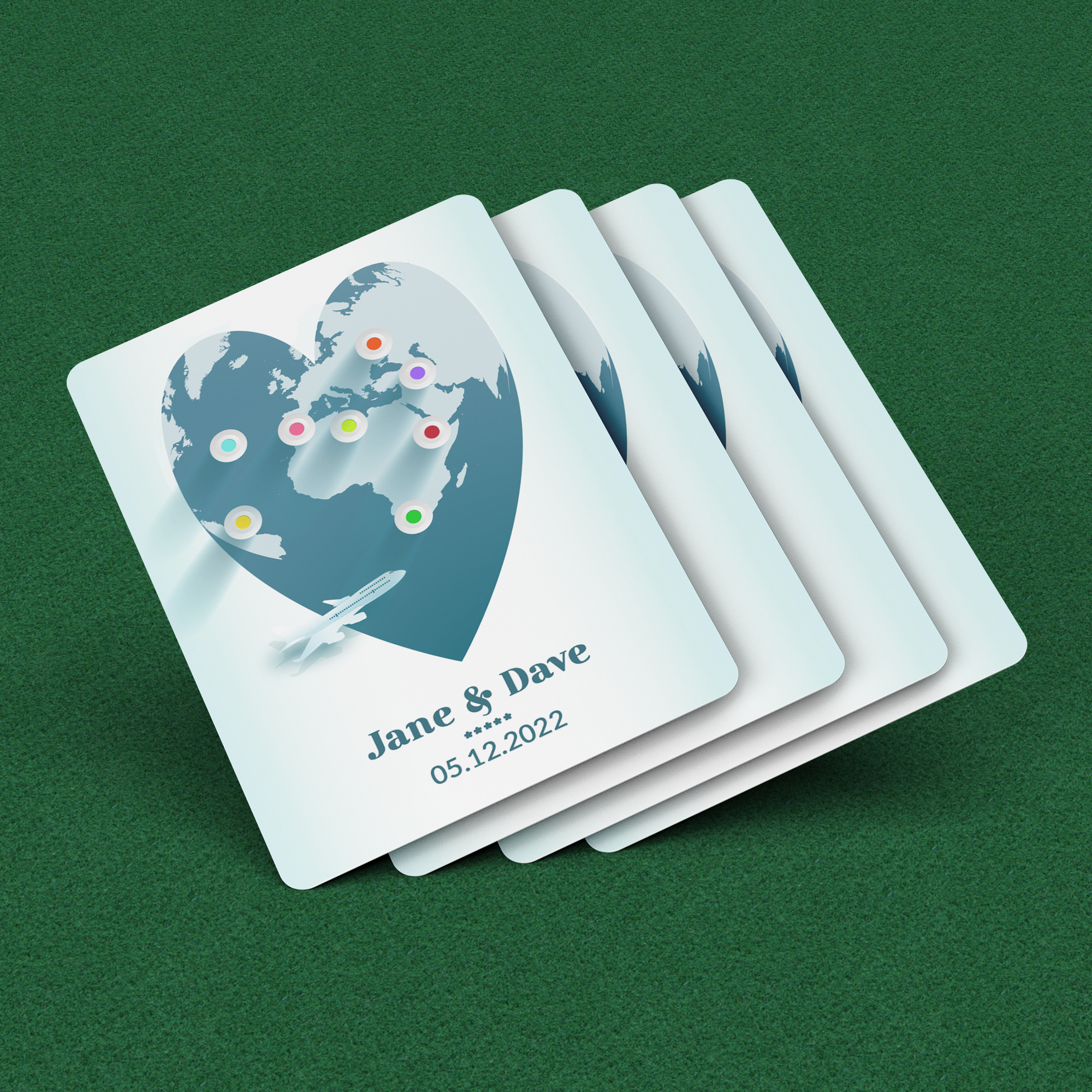 Personalized World Traveler Playing Cards