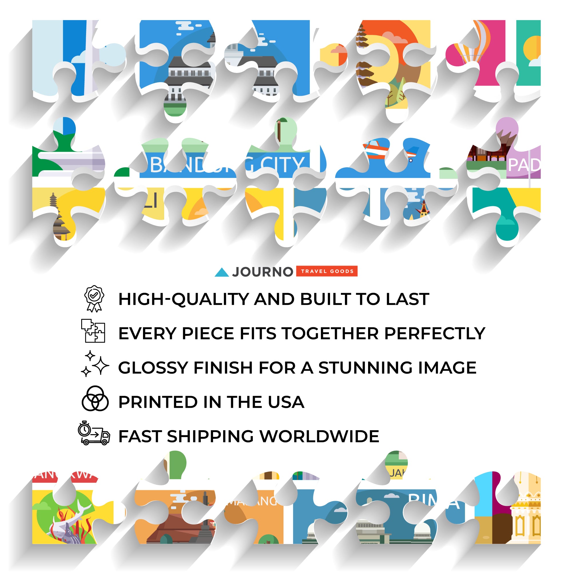 Cities of Indonesia - Travel Jigsaw Puzzle