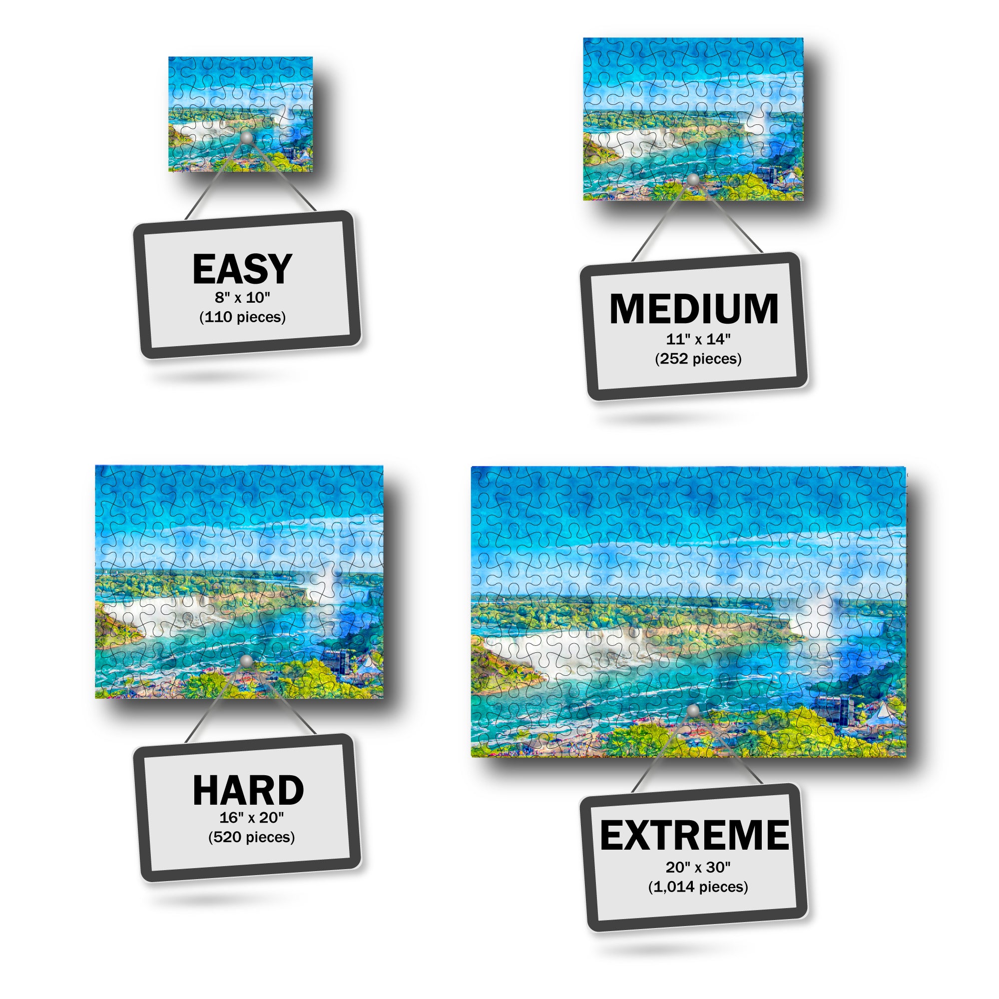 Niagara Falls Puzzle - Cool Watercolor Travel Puzzle