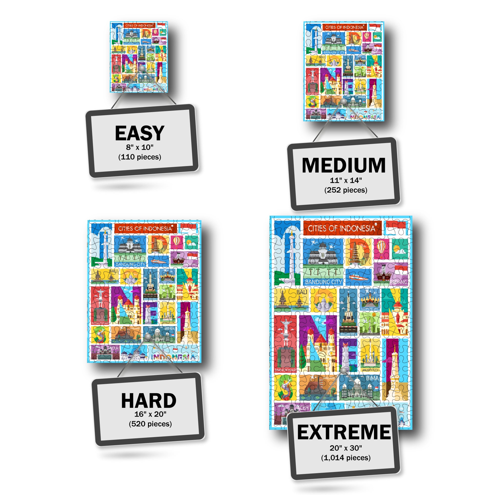 Cities of Indonesia - Travel Jigsaw Puzzle