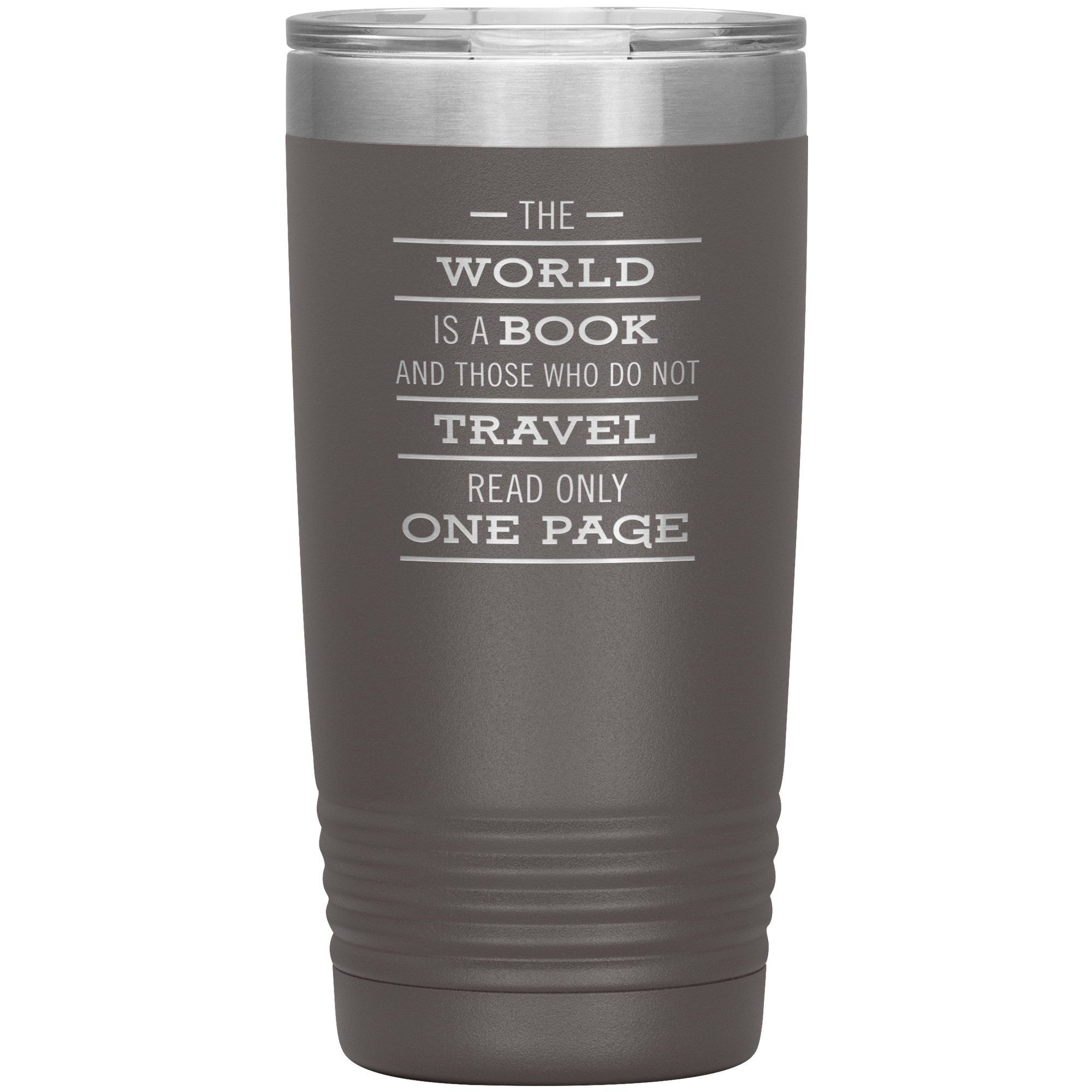 The World Is A Book Travel Mug - Stainless Steel 20oz Tumbler For All Occasions