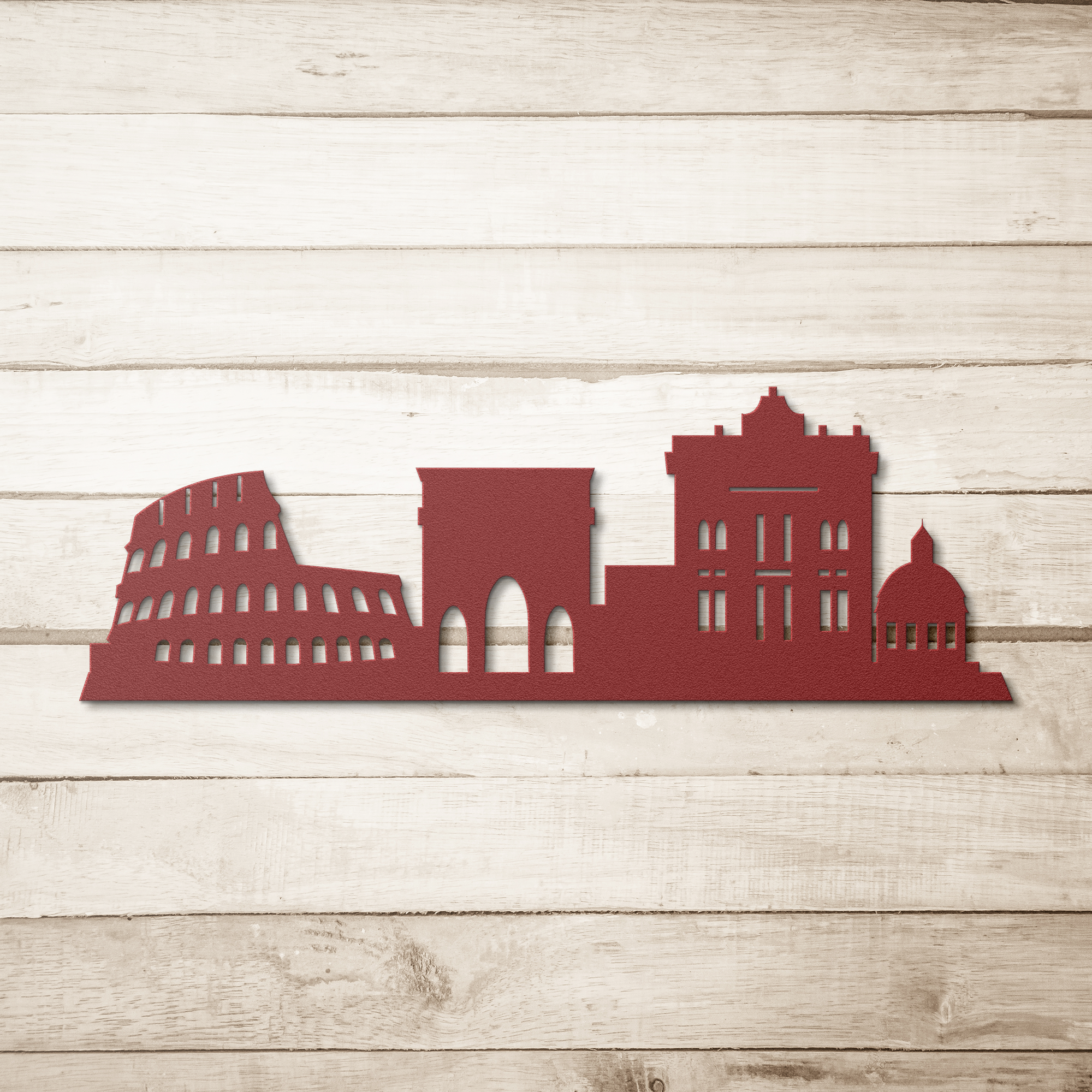 Famous City Skyline Metal Signs