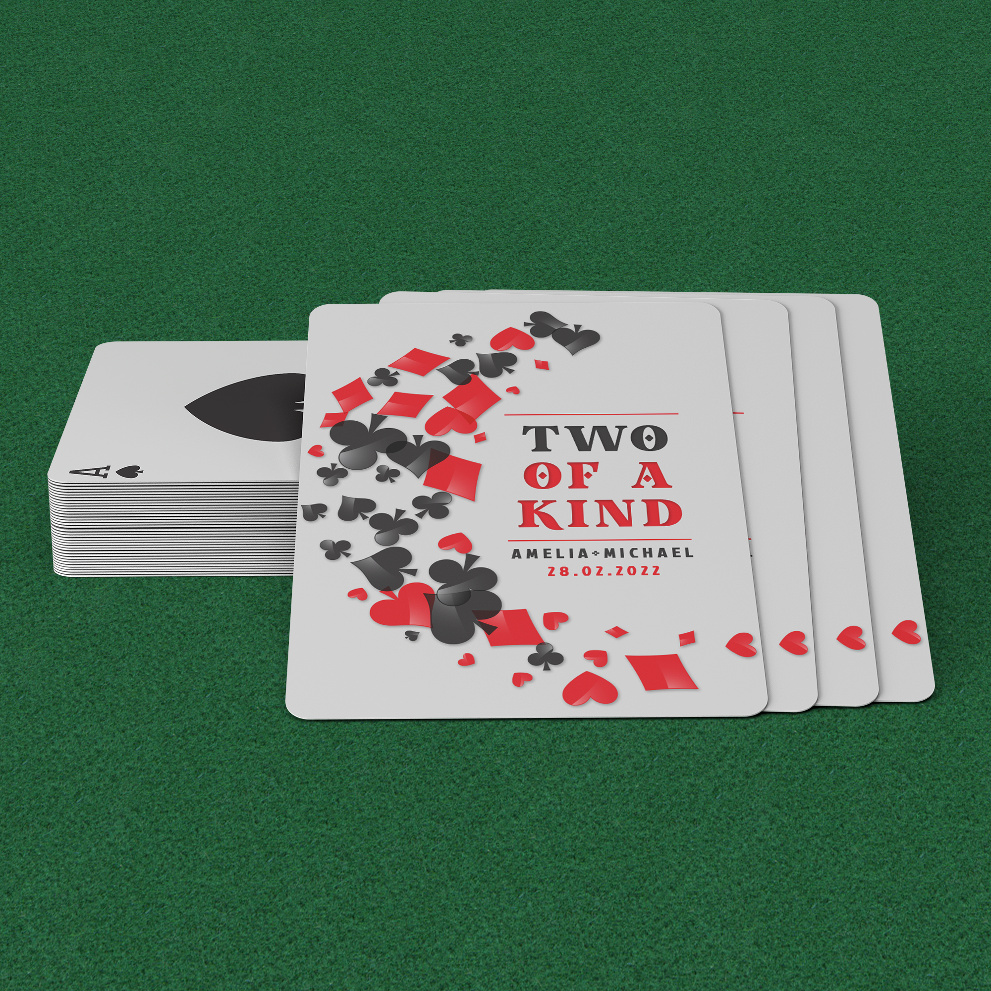 Personalized Wedding Favor Poker Playing Cards