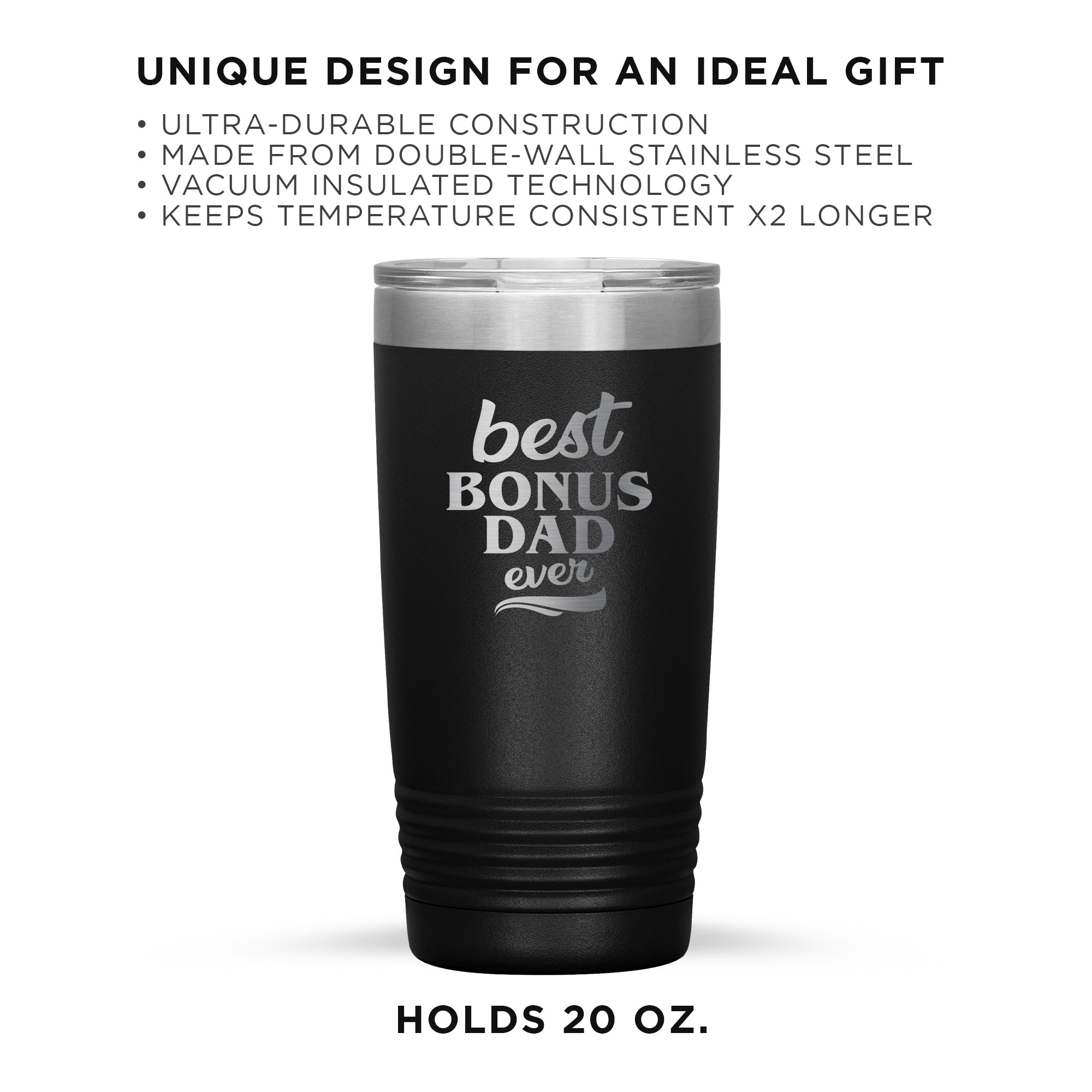 Best Bonus Mom & Dad Travel Tumbler