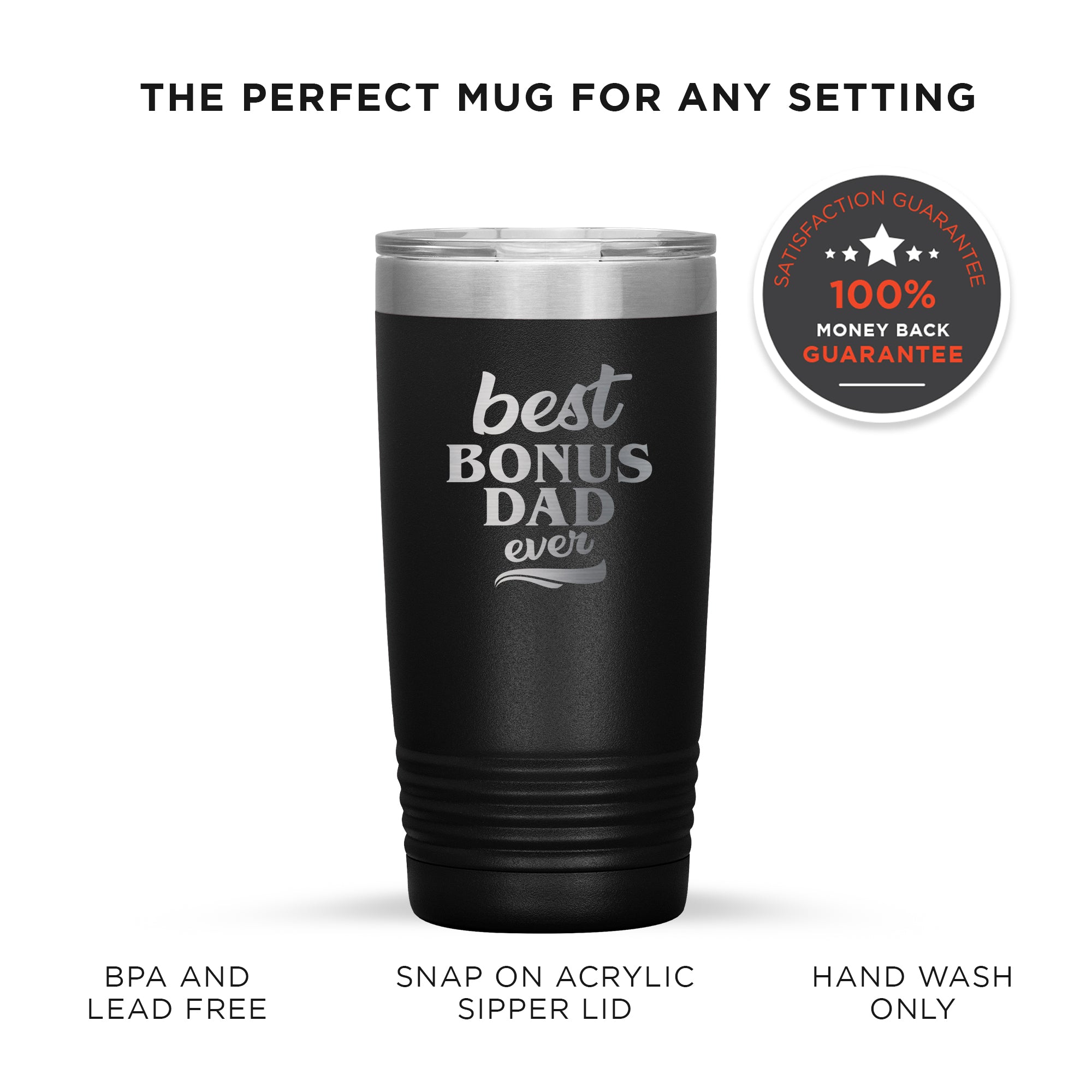 Best Bonus Mom & Dad Travel Tumbler