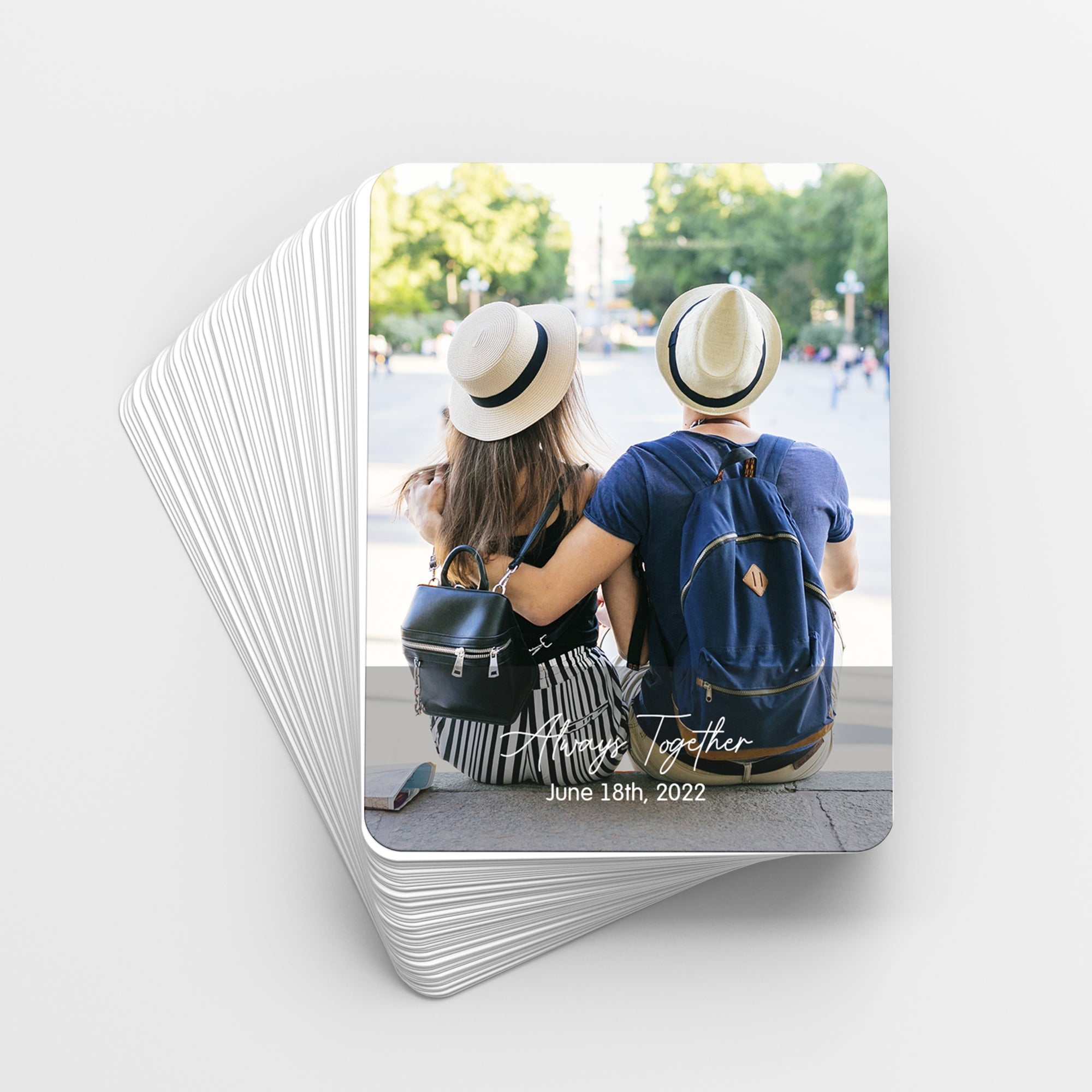 Special Memories Couple Photo Playing Cards