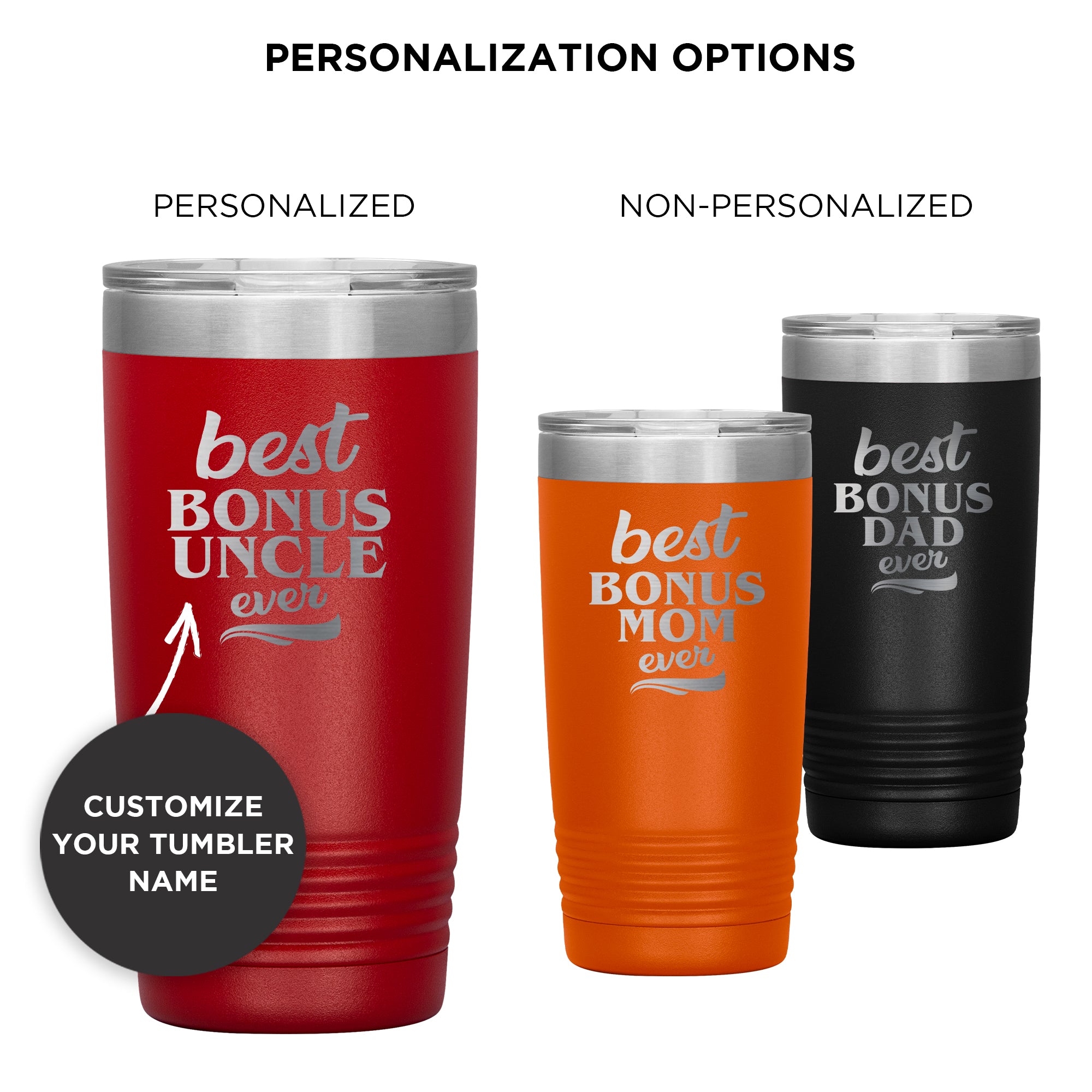 Best Bonus Mom & Dad Travel Tumbler